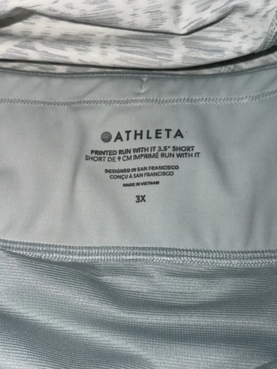 Athleta Womens 3X Begonia Sage Printed Run With It 3.5" Short Activewear - Picture 3 of 3